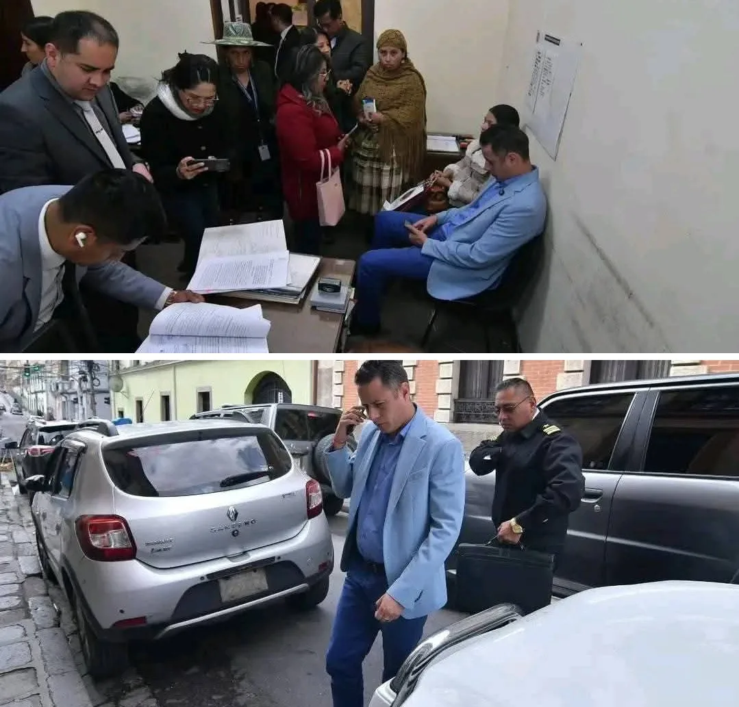 El vicepresidente Edmand Lara llegó hasta una Sala del Tribunal Constitucional Plurinacional (TCP