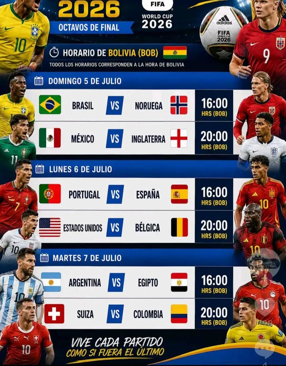 ⚽️👉🏼Octavos de final: Así queda el último cuadro de la segunda instancia de eliminación directa de la Copa del Mundo.