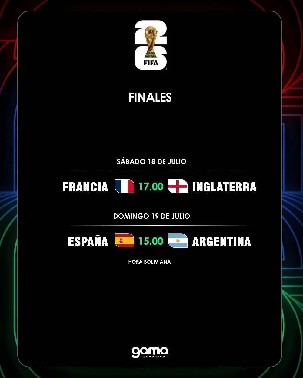🏆🌎 Los últimos partidos